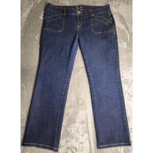 Women's Dark Wash Straight Leg Guess Modele Jeans - Size 34